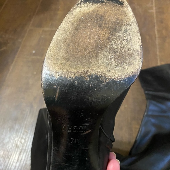 Vintage Gucci by Tom Ford black leather ankle boots belt - Picture 15 of 16